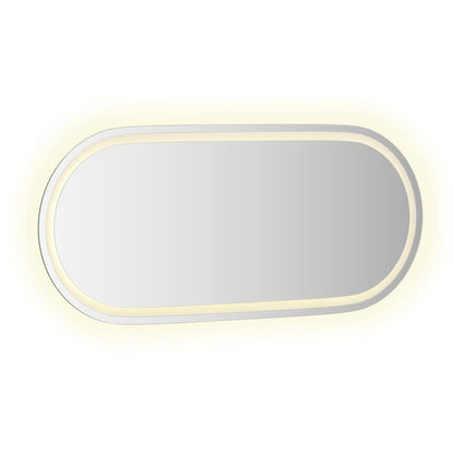 LED-Badspiegel 100x45 cm Oval