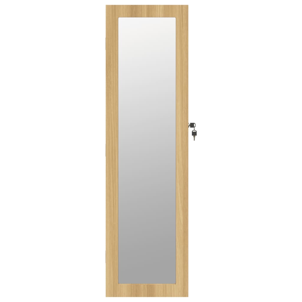 Schmuckschrank mit Spiegel Wandmontage 30x8,5x106 cm