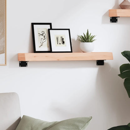 Wandregal 60x10x6 cm Massivholz Eiche Unbehandelt