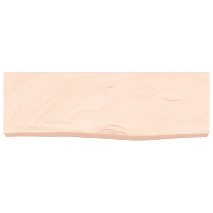 Wandregal 60x20x6 cm Massivholz Eiche Unbehandelt