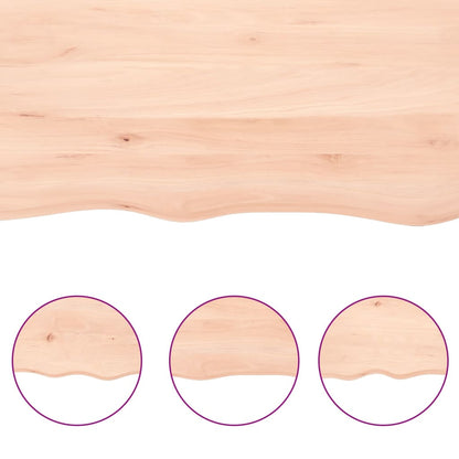 Wandregal 100x40x(2-4) cm Massivholz Eiche Unbehandelt