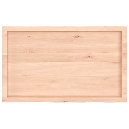 Wandregal 100x60x(2-4) cm Massivholz Eiche Unbehandelt