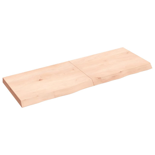 Wandregal 140x50x(2-6) cm Massivholz Eiche Unbehandelt