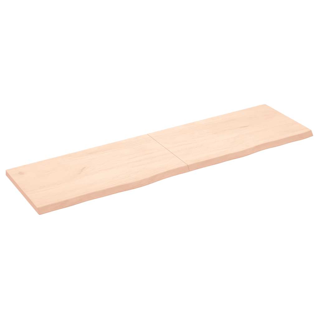 Wandregal 180x50x(2-4) cm Massivholz Eiche Unbehandelt