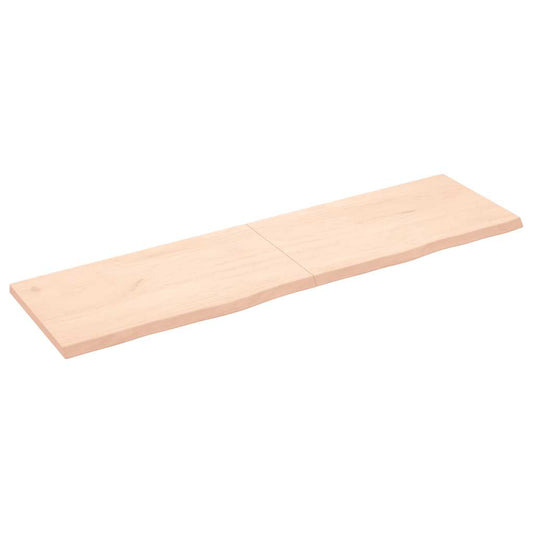 Wandregal 180x50x(2-4) cm Massivholz Eiche Unbehandelt