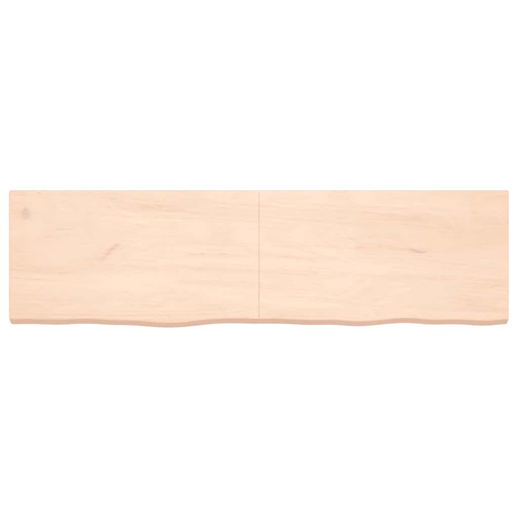 Wandregal 180x50x(2-6) cm Massivholz Eiche Unbehandelt