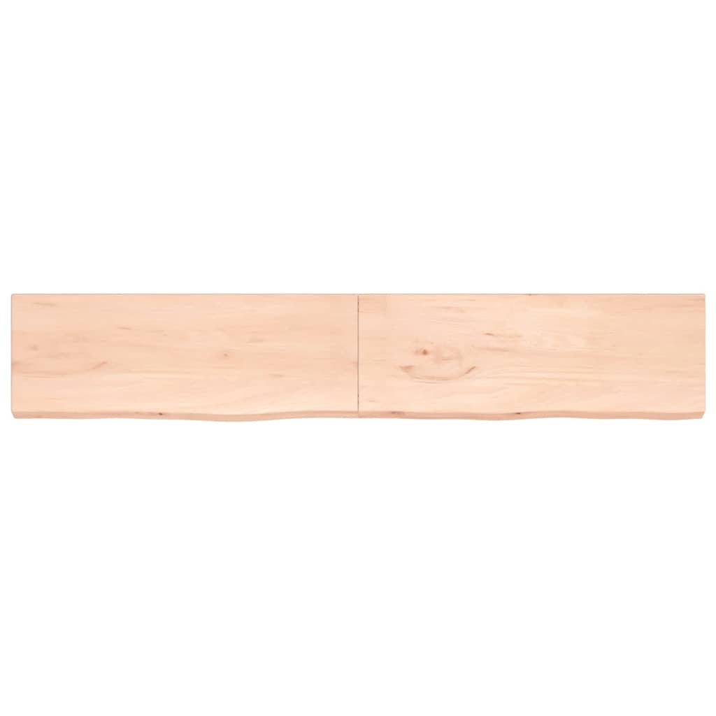 Wandregal 220x40x(2-4) cm Massivholz Eiche Unbehandelt