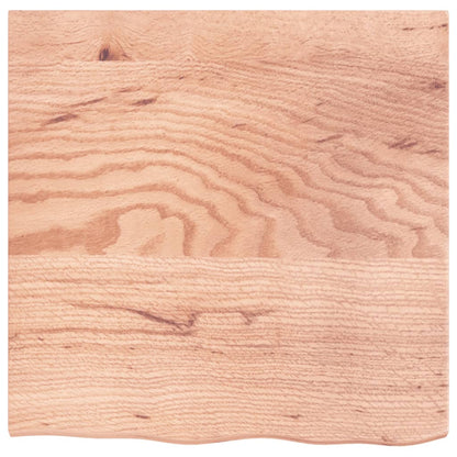 Wandregal Hellbraun 60x60x2 cm Massivholz Eiche Behandelt