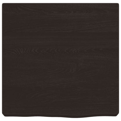 Wandregal Dunkelbraun 40x40x(2-6) cm Massivholz Eiche Behandelt