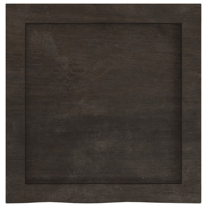 Wandregal Dunkelbraun 40x40x(2-6) cm Massivholz Eiche Behandelt