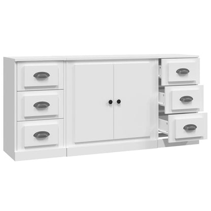 Sideboards 3 Stk. Weiß Holzwerkstoff