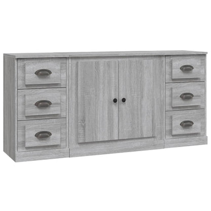 Sideboards 3 Stk. Grau Sonoma Holzwerkstoff