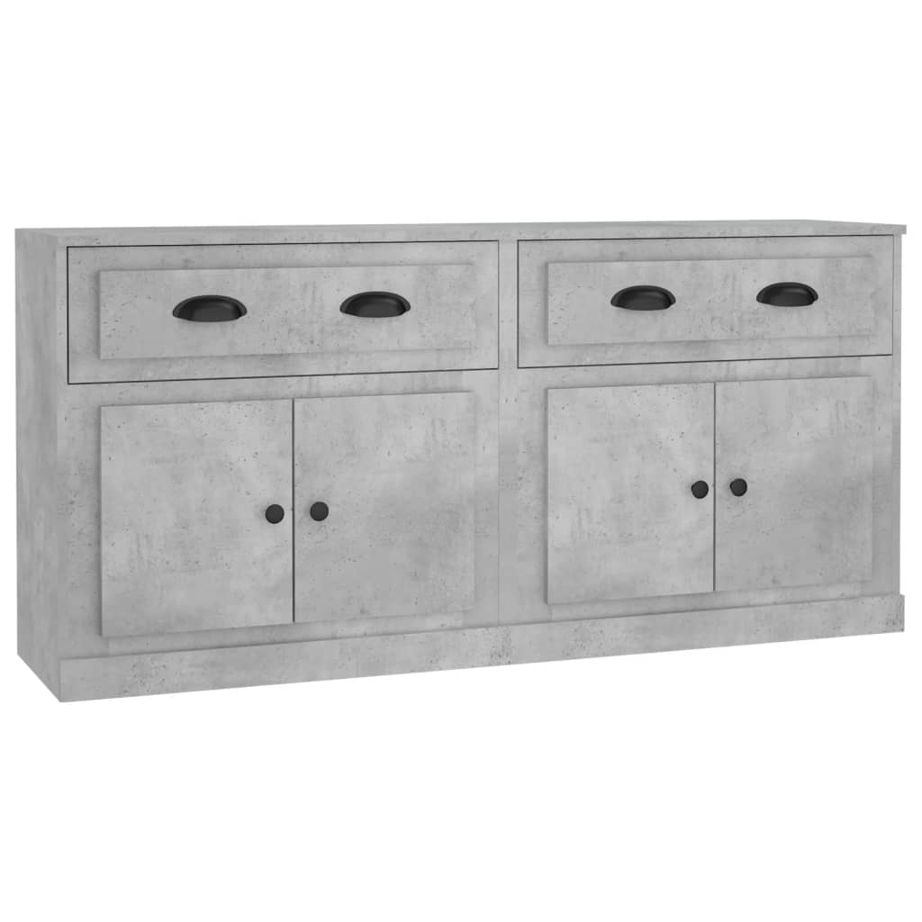 Sideboards 2 Stk. Betongrau Holzwerkstoff