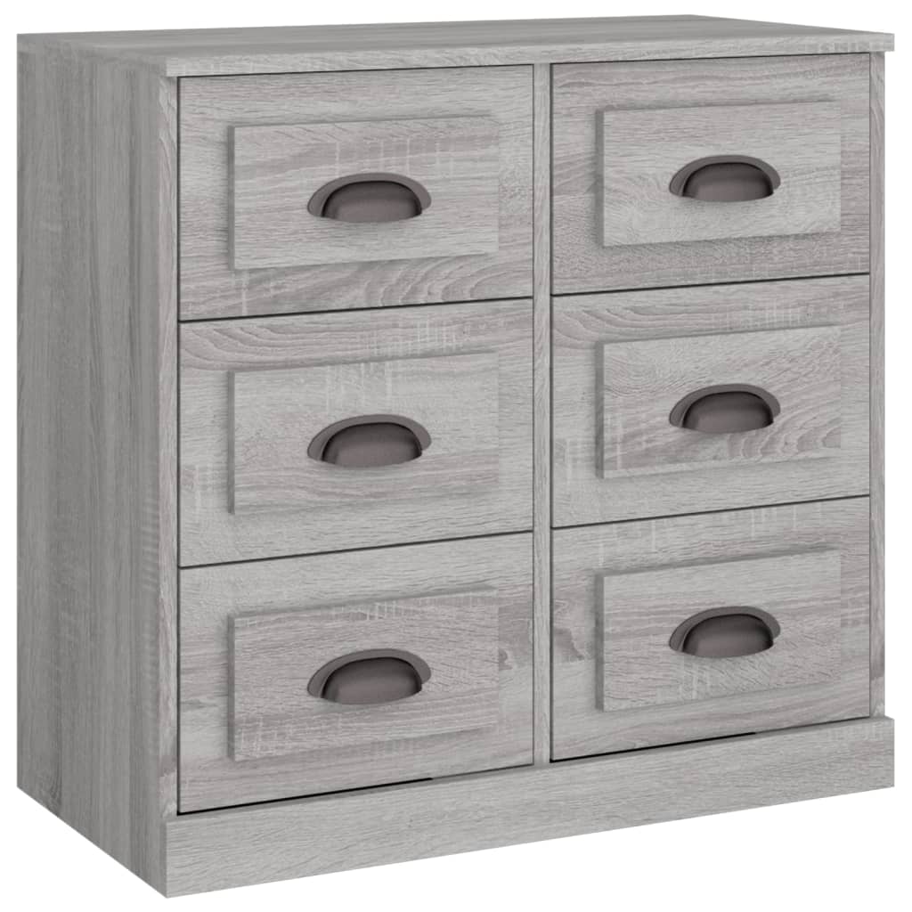 Sideboards 2 Stk. Grau Sonoma Holzwerkstoff