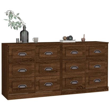 Sideboards 2 Stk. Braun Eichen-Optik Holzwerkstoff