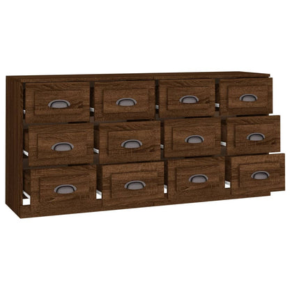 Sideboards 2 Stk. Braun Eichen-Optik Holzwerkstoff