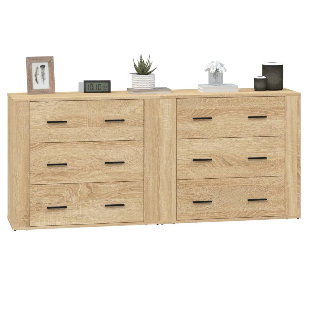 Sideboards 2 Stk. Sonoma-Eiche Holzwerkstoff