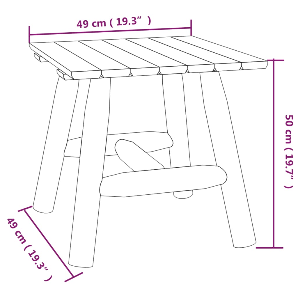 3-tlg. Garten-Lounge-Set Massivholz Fichte