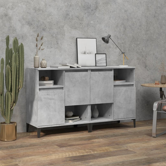 Sideboards 2 Stk. Betongrau 60x35x70 cm Holzwerkstoff