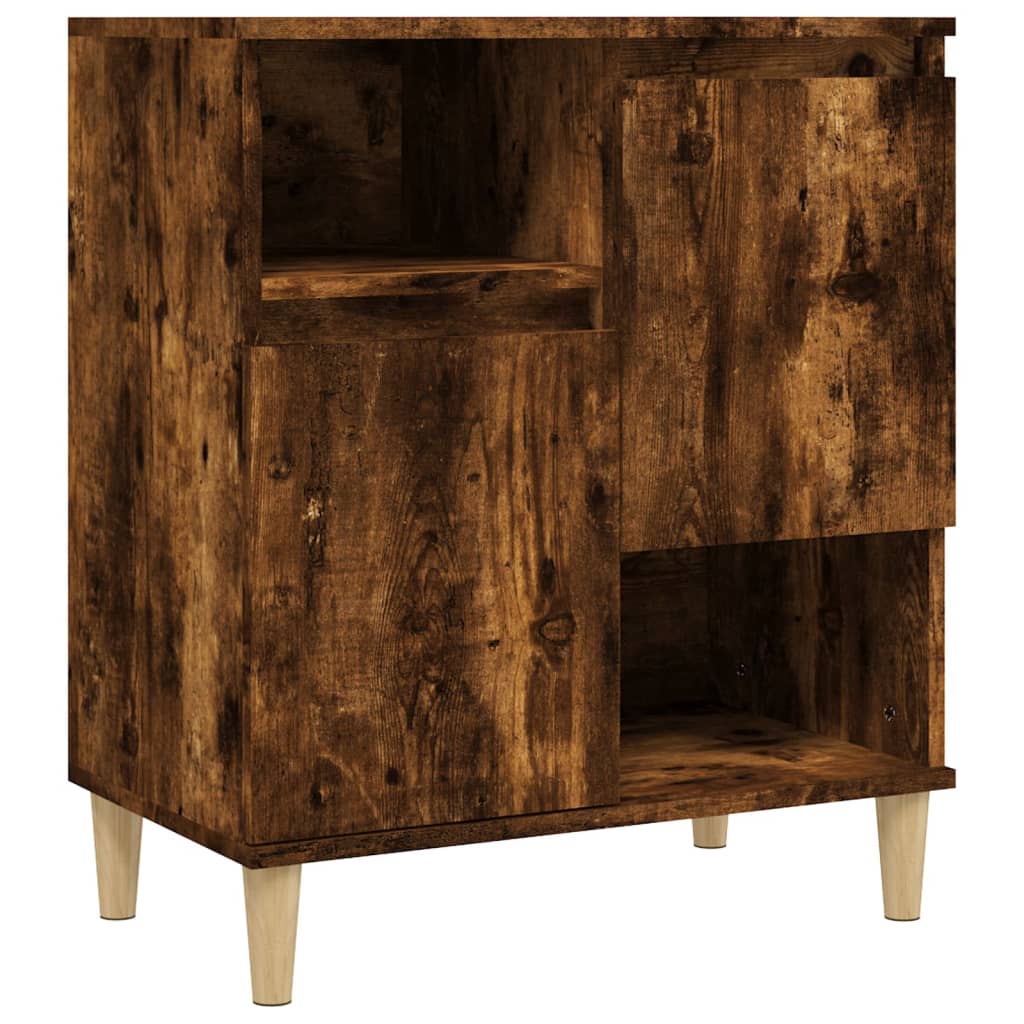 Sideboards 3 Stk. Räuchereiche 60x35x70 cm Holzwerkstoff