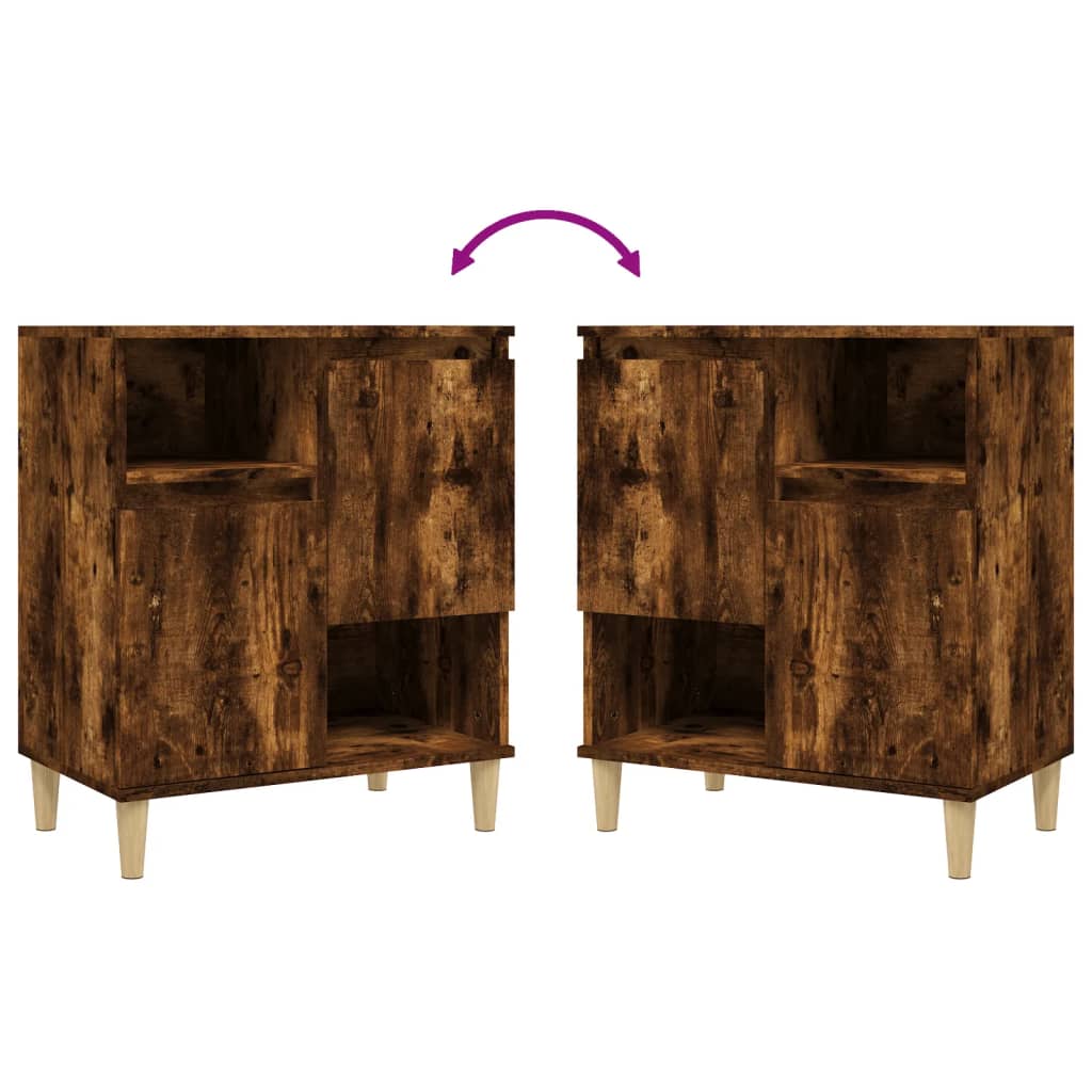 Sideboards 3 Stk. Räuchereiche 60x35x70 cm Holzwerkstoff