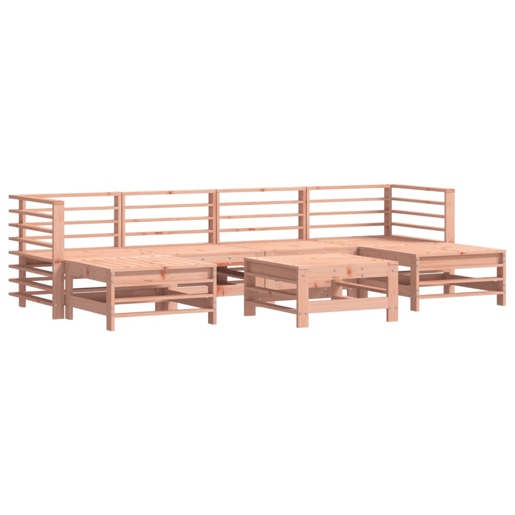 7-tlg. Garten-Lounge-Set mit Kissen Massivholz Douglasie