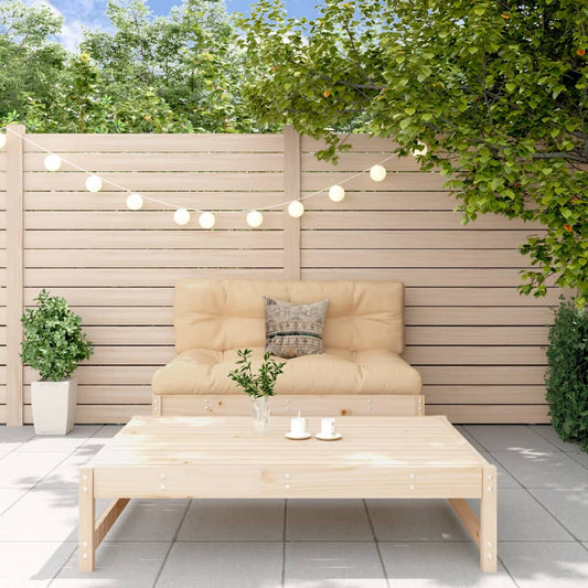 2-tlg. Garten-Lounge-Set mit Kissen Massivholz