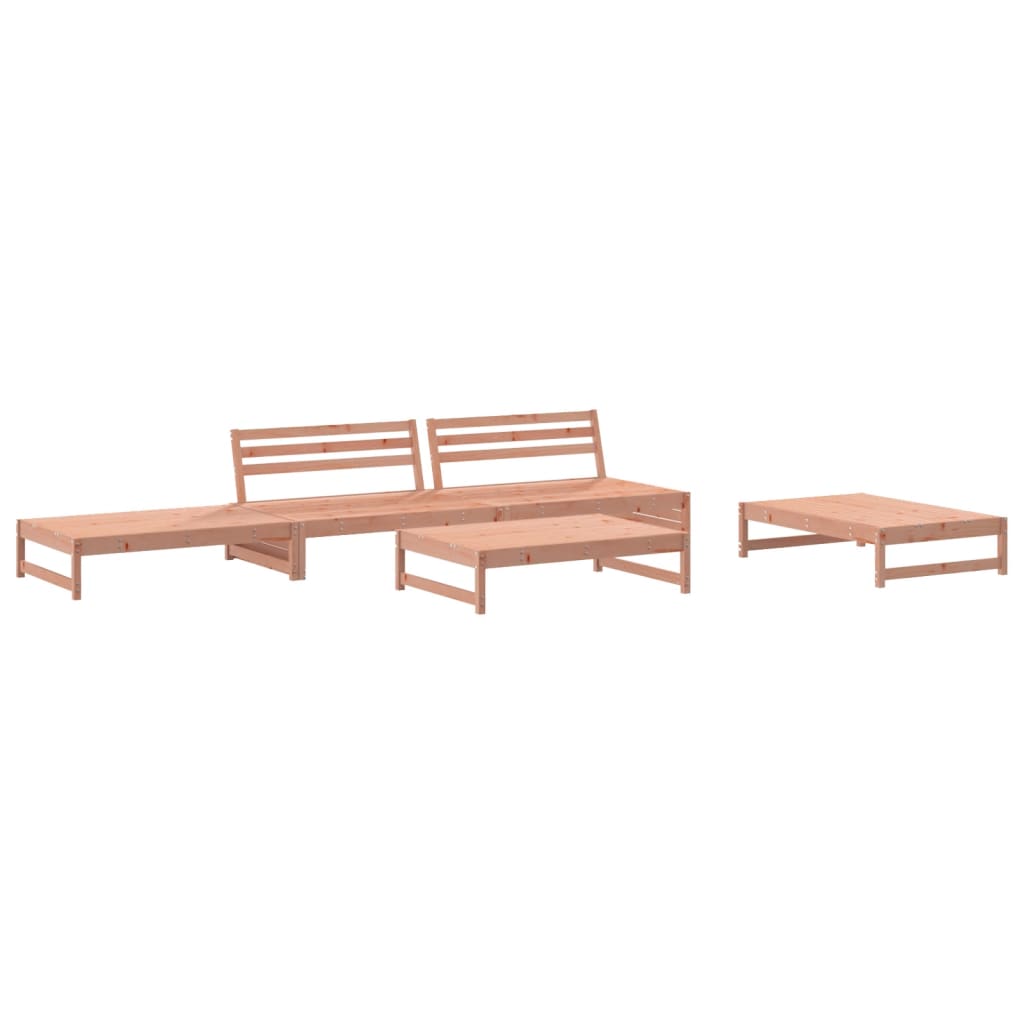 5-tlg. Garten-Lounge-Set mit Kissen Massivholz Douglasie