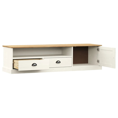 TV-Schrank VIGO Weiß 156x40x40 cm Massivholz Kiefer