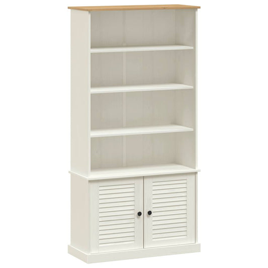 Bücherregal VIGO Weiß 85x35x170 cm Massivholz Kiefer