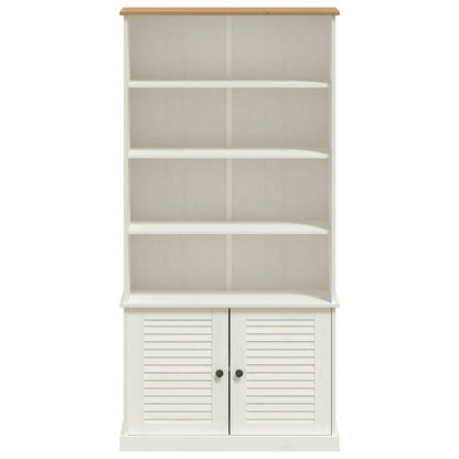 Bücherregal VIGO Weiß 85x35x170 cm Massivholz Kiefer