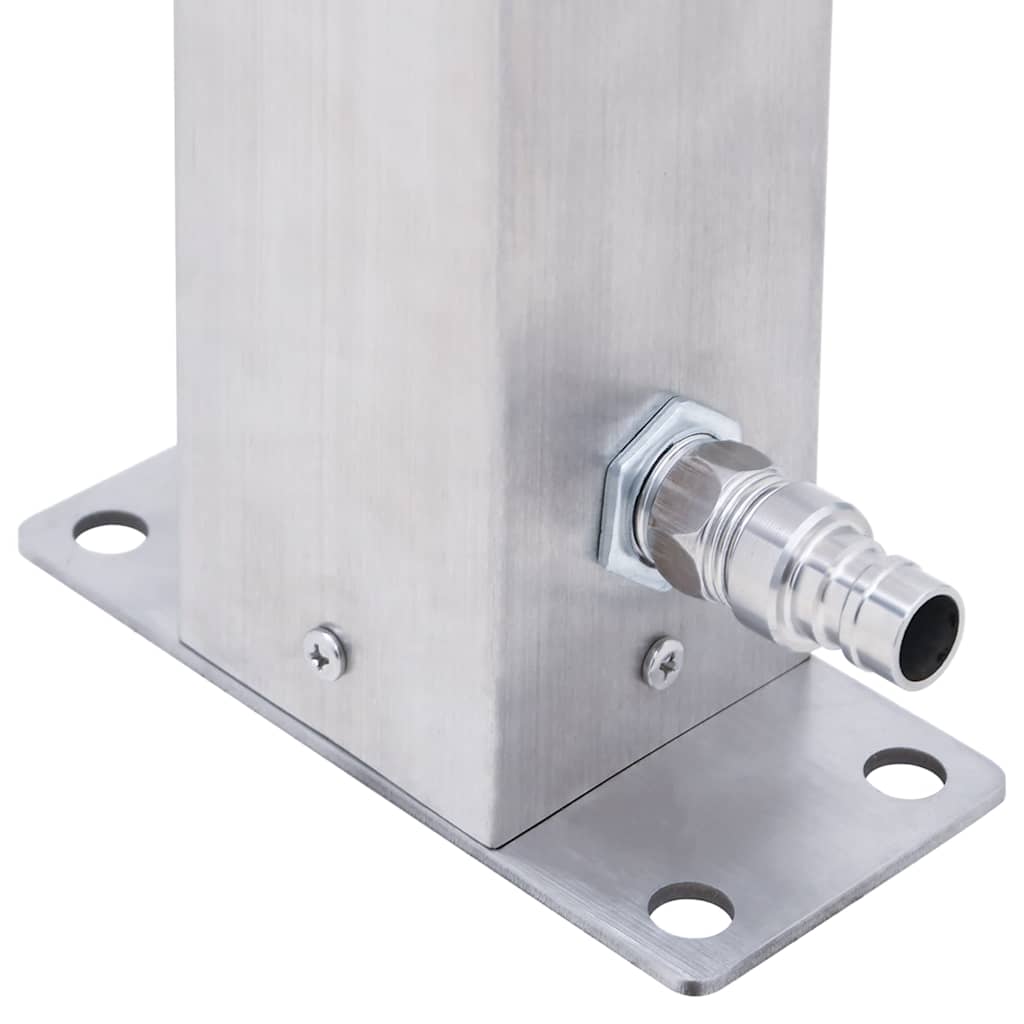 Wassersäule für den Garten 40 cm Edelstahl Quadratisch