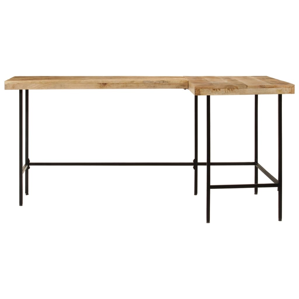 Schreibtisch 165x110x77 cm Massivholz Mango und Eisen