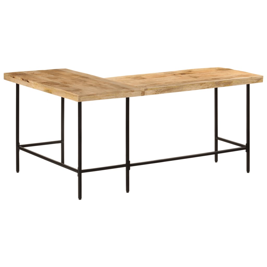 Schreibtisch 165x110x77 cm Massivholz Mango und Eisen