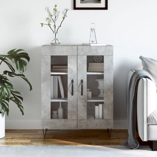 Sideboard Betongrau 69,5x34x90 cm Holzwerkstoff