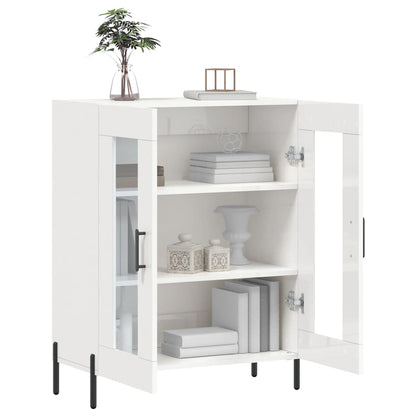 Sideboard Hochglanz-Weiß 69,5x34x90 cm Holzwerkstoff