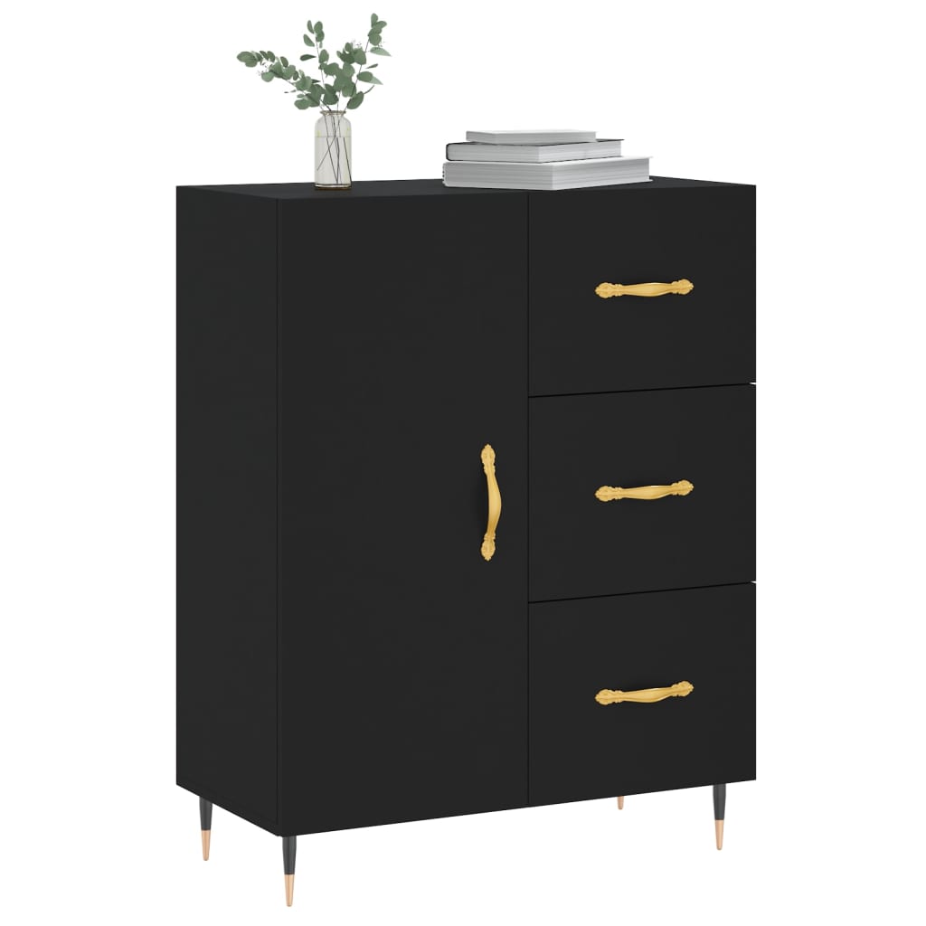 Sideboard Schwarz 69,5x34x90 cm Holzwerkstoff