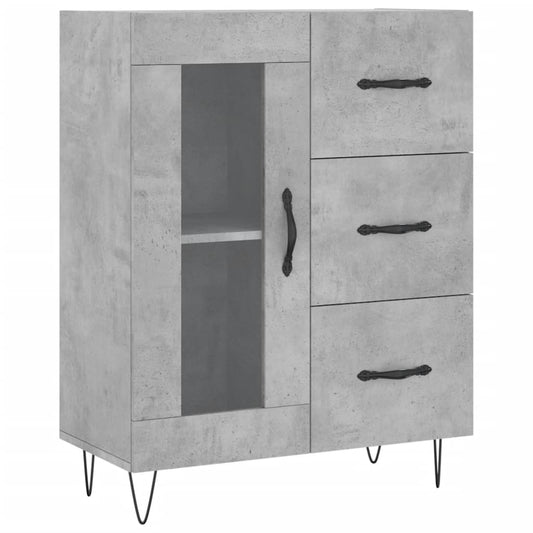 Sideboard Betongrau 69,5x34x90 cm Holzwerkstoff