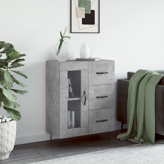 Sideboard Betongrau 69,5x34x90 cm Holzwerkstoff