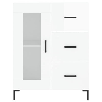 Sideboard Hochglanz-Weiß 69,5x34x90 cm Holzwerkstoff