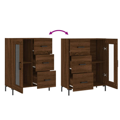 Sideboard Braun Eichen-Optik 69,5x34x90 cm Holzwerkstoff