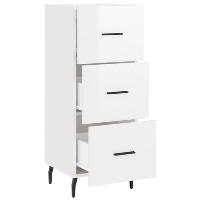 Sideboard Hochglanz-Weiß 34,5x34x90 cm Holzwerkstoff