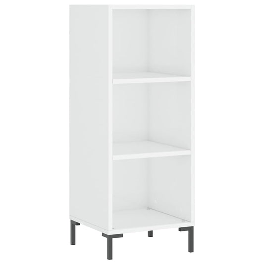 Sideboard Hochglanz-Weiß 34,5x32,5x90 cm Holzwerkstoff