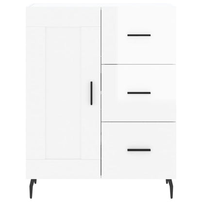 Sideboard Hochglanz-Weiß 69,5x34x90 cm Holzwerkstoff