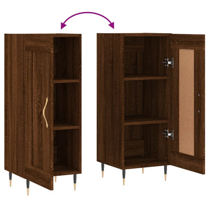 Sideboard Braun Eichen-Optik 34,5x34x90 cm Holzwerkstoff