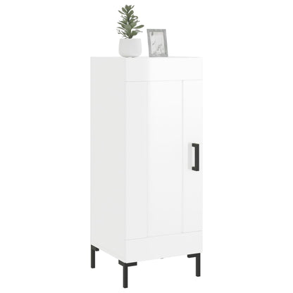Sideboard Hochglanz-Weiß 34,5x34x90 cm Holzwerkstoff