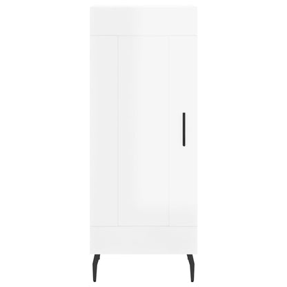 Sideboard Hochglanz-Weiß 34,5x34x90 cm Holzwerkstoff