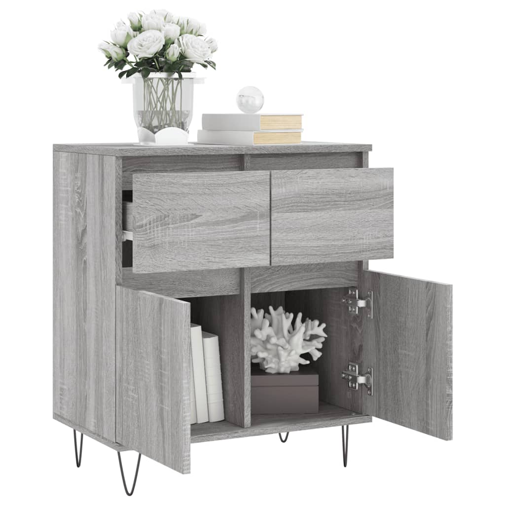 Sideboard Grau Sonoma 60x35x70 cm Holzwerkstoff