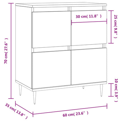 Sideboard Grau Sonoma 60x35x70 cm Holzwerkstoff