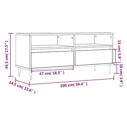 TV-Schrank Räuchereiche 100x34,5x44,5 cm Holzwerkstoff